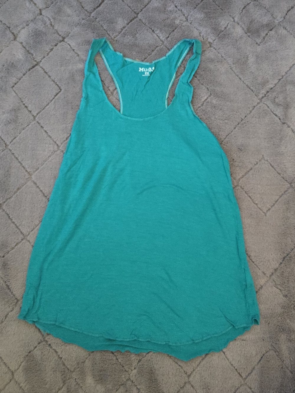 Mudd Teal Racerback Tank Top